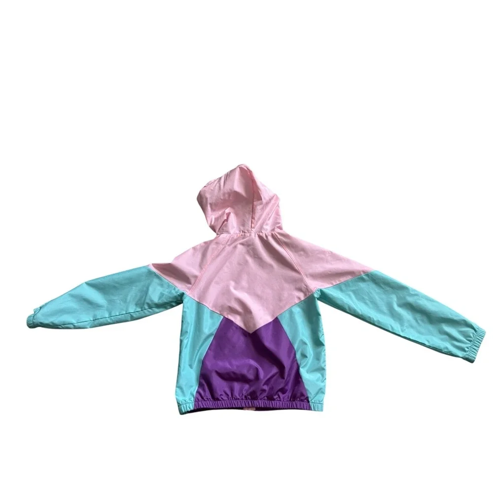 Champion Windbreaker Jacket Kids Size M Pink‎ Blue Purple Hooded Full Zip